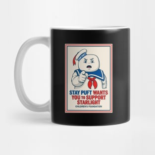 Stay Puft Wants YOU… to Support Starlight! (Dark) Mug